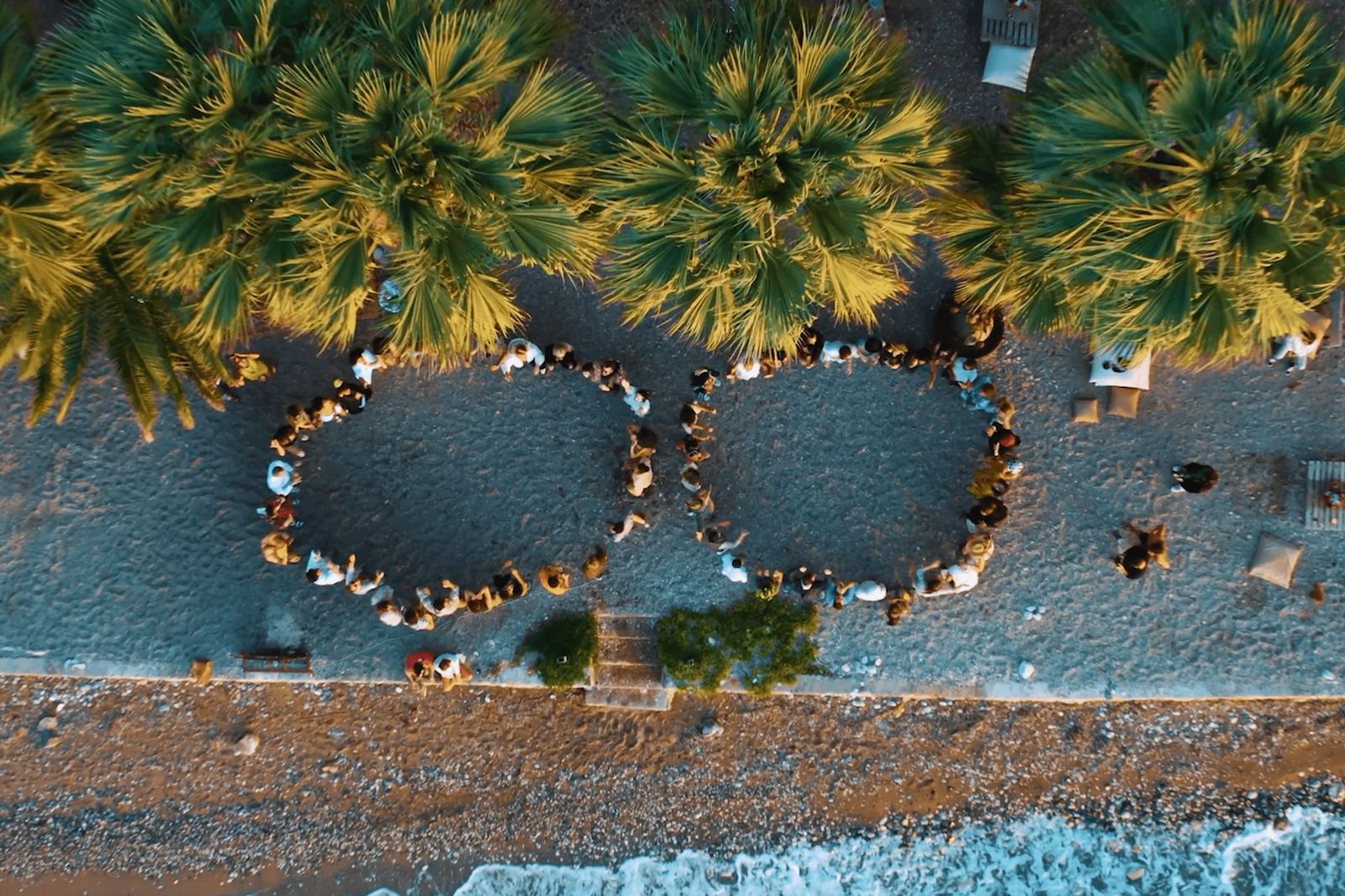 Aerial view of Bonjuk Bay on the Turkish coast